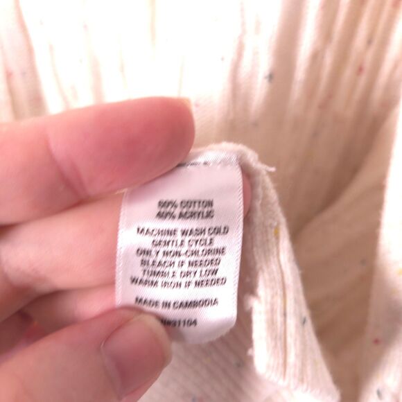 Kim Rogers Womens XL White Cotton Acrylic Open Front Cable Knit Cardigan Sweater - Picture 3 of 7